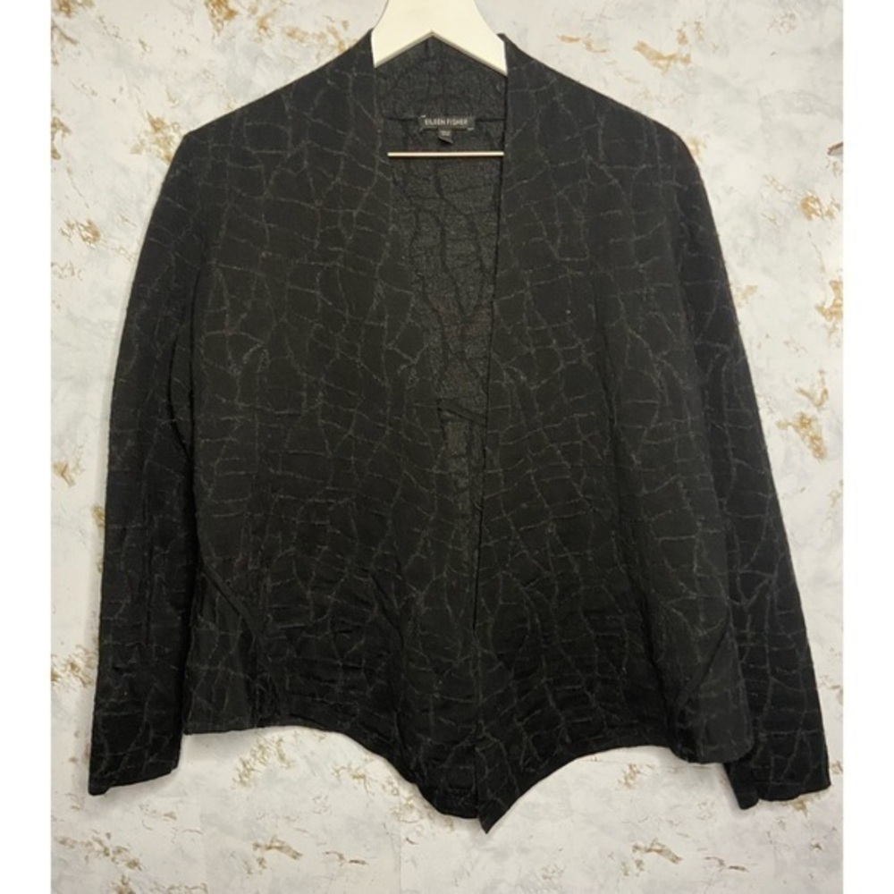Eileen Fisher Wool Blend Open Cardigan XS